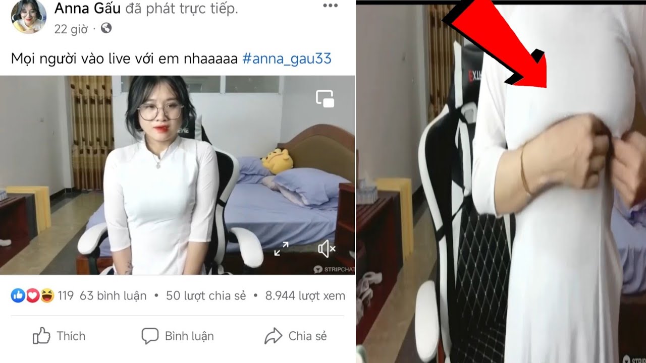 Anna gấu Stream phần cuối || facebook nữ sinh áo dài live stream ở phần mô tả - BiliBili