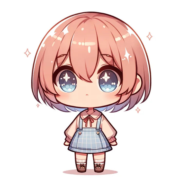 Cute Anime Chibi Standing Illustration | AI Art Generator ...