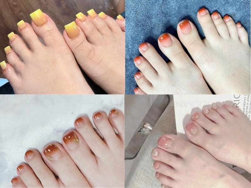 40+ mẫu móng chân đẹp, kiểu nail chân xinh, hot, tôn da nổi bật